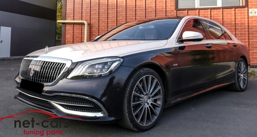 Spoiler dokładka zderzaka przód MERCEDES S W222 Lift 17- M Chrom