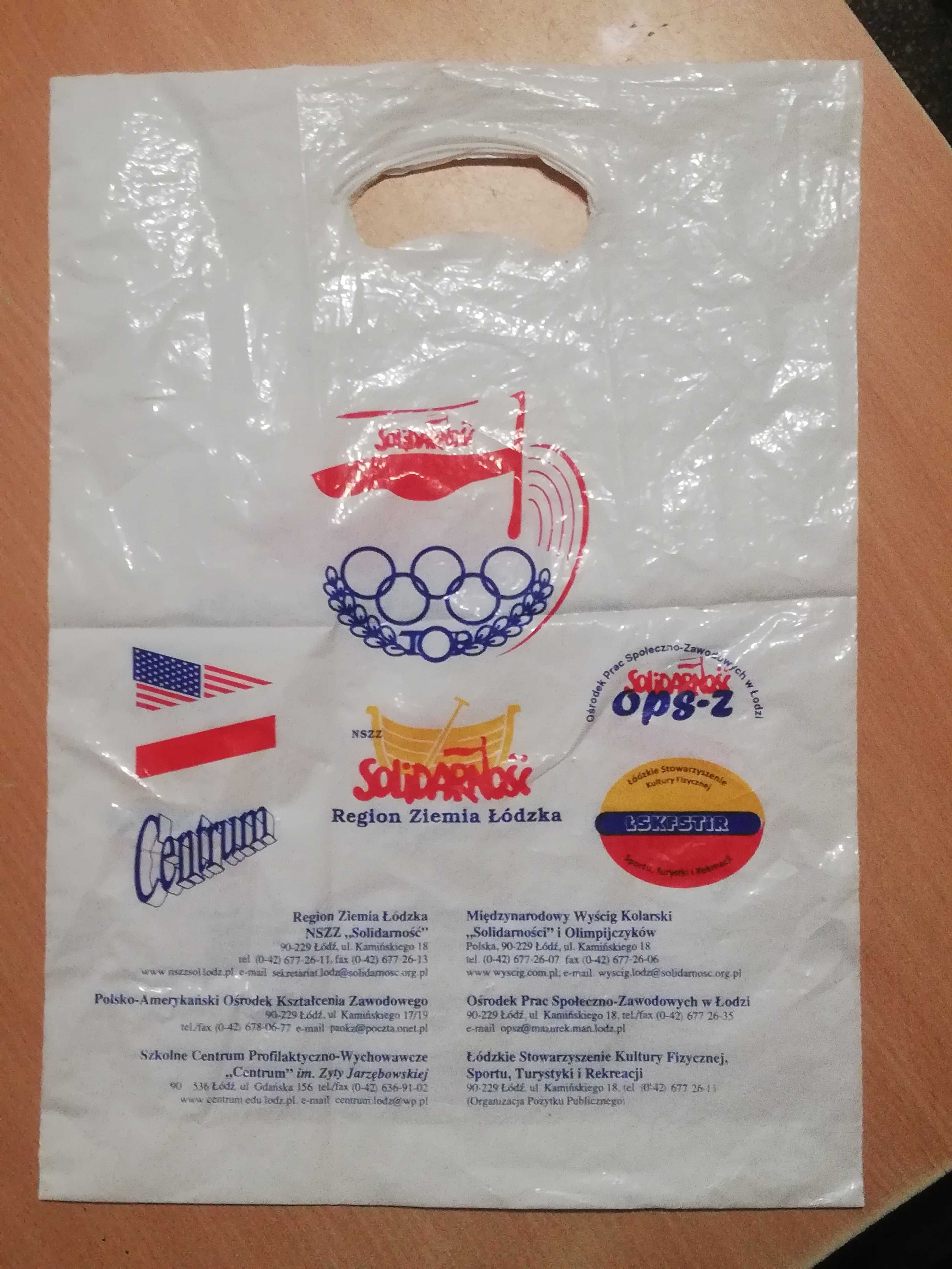 Stara reklamówka Solidarność PRL             S