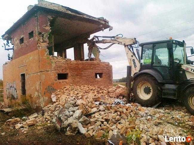 Usługi młotem wybrzeniowym minikoparka Wyburzenia Rozbiórki wirtnica