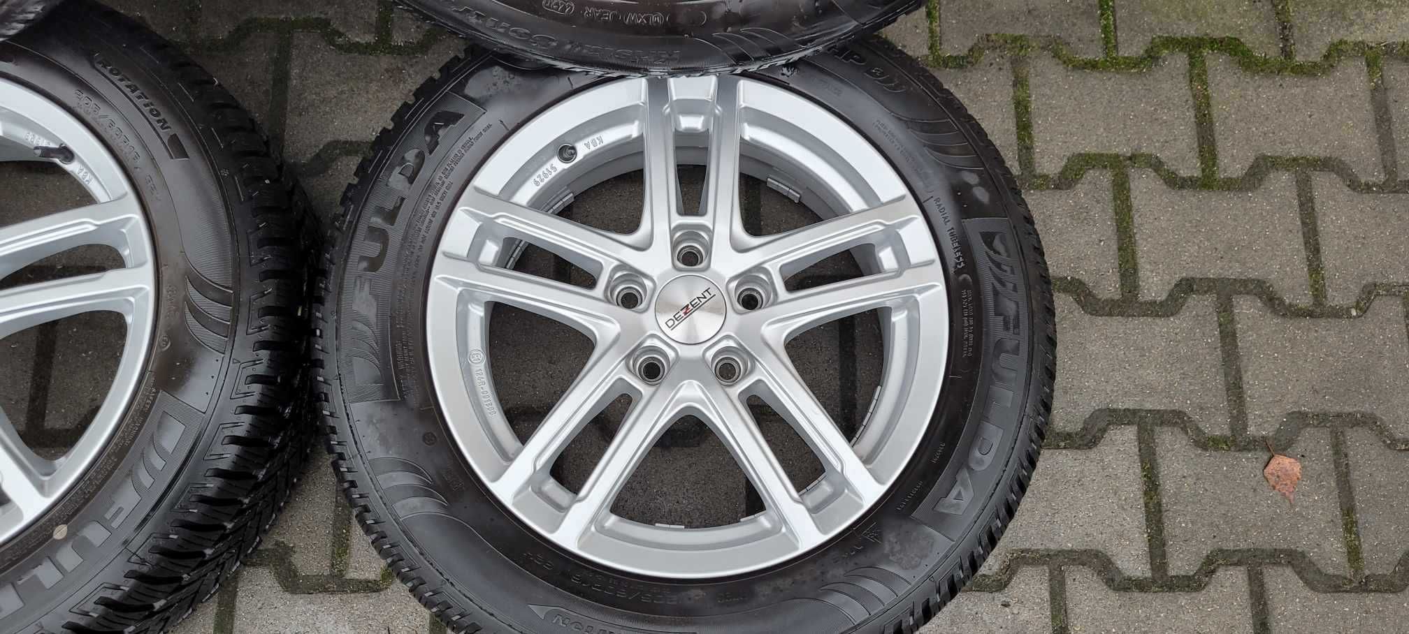 Alufelgi DEZENT 5X112 z oponami 206/60 R16 zima jak nowe