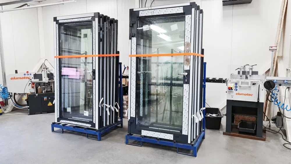 Drzwi aluminiowe przeszklone CIEPŁE 1124 x 2100 Drzwi wejściowe