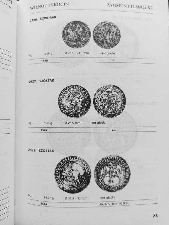 КАТАЛОГ ПОЛЬСЬКИХ МОНЕТ 1545-1589 та 1633-1864 рр.