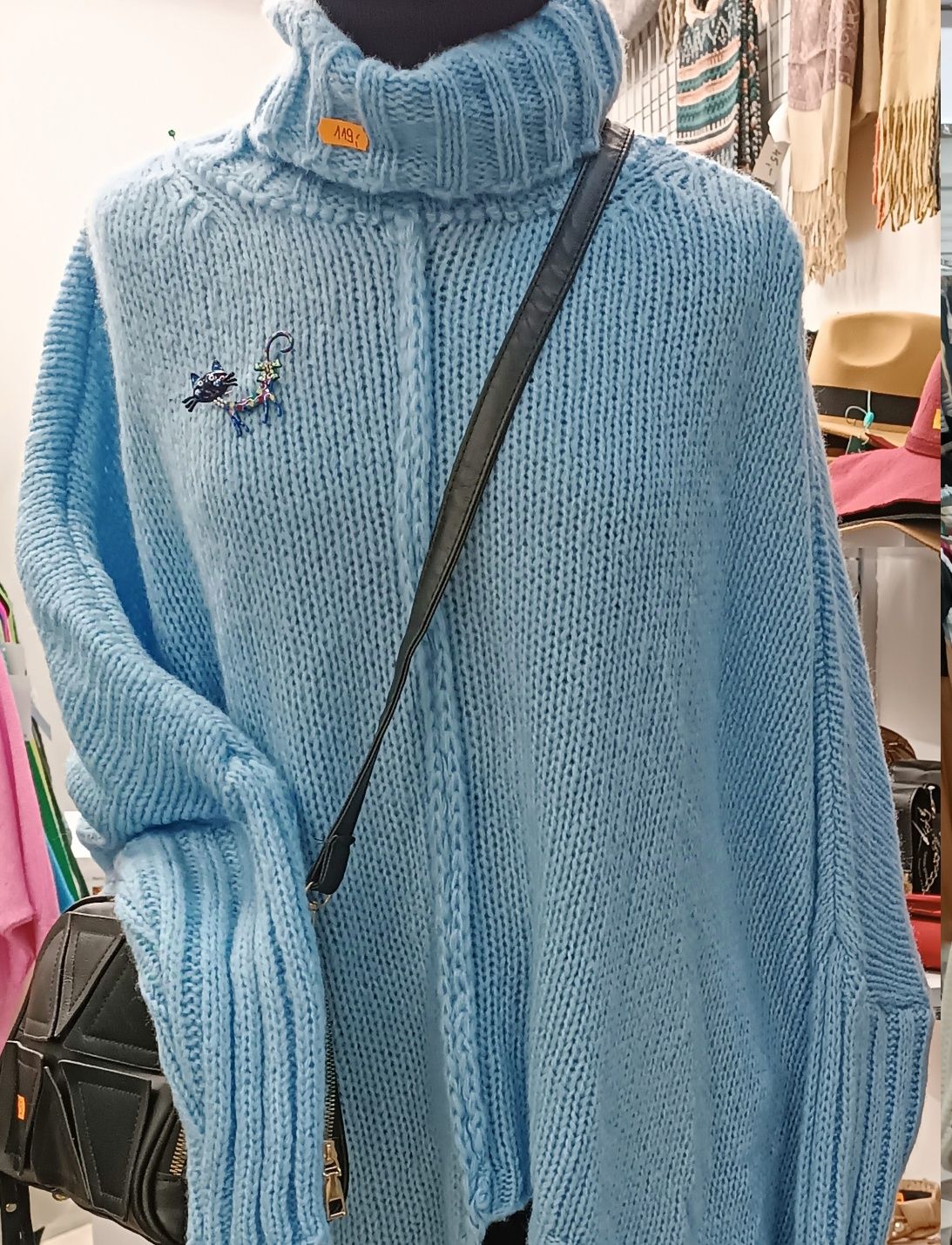 Sweter damski oversize nowy ciepły zimowy