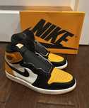 Jordan czarno zolte meskie sneakersy nowe obuwie letnie jordany 1