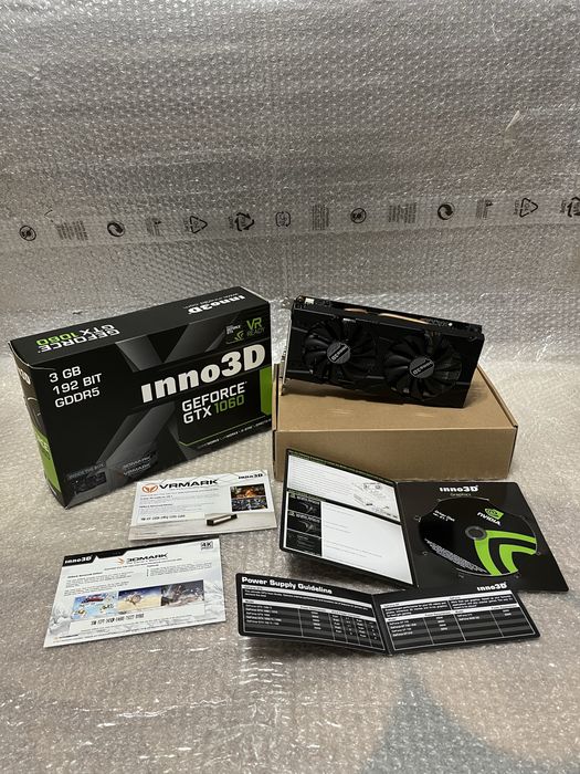 Nvidia GTX 1060 3GB Inno3D|обслужена+реальні тести|ідеал з коробкою