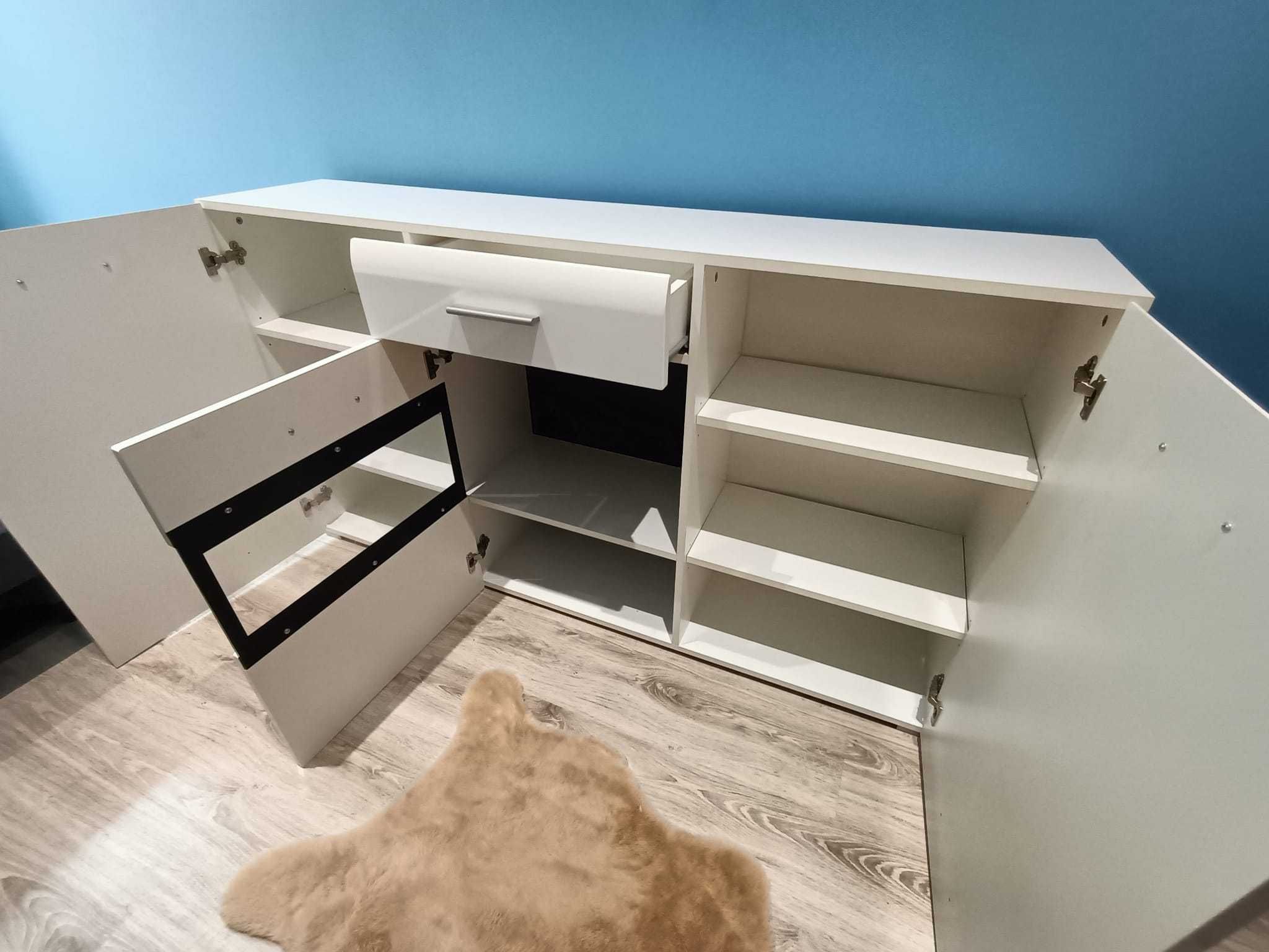 Komoda Biały Połysk x2