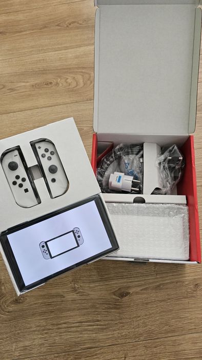 Nintendo Switch Oled Biały Nowy! Chip PicoFly Karta 128GB CFW Atmosphe