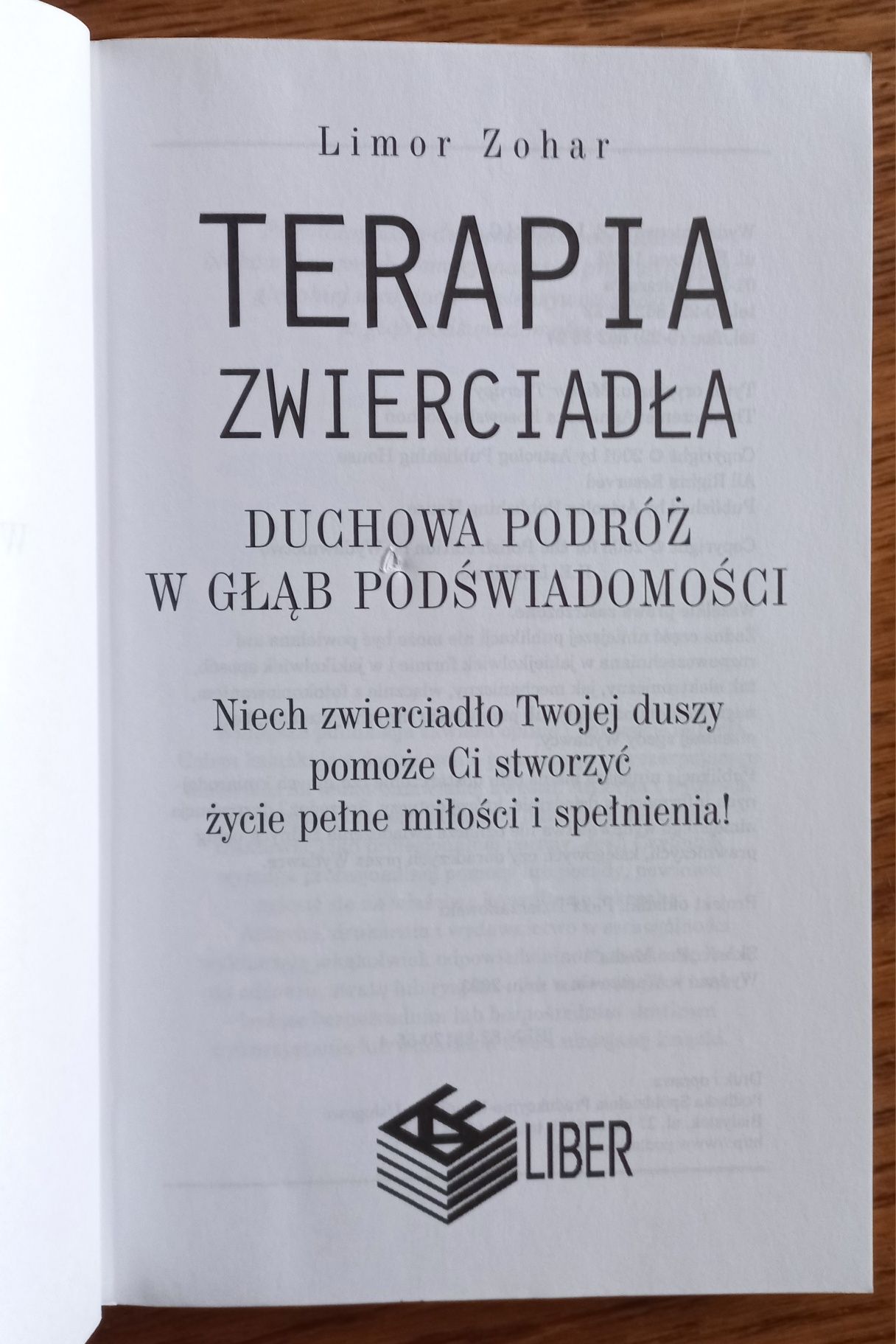 Książka "Terapia zwierciadła" autor Limor Zohar