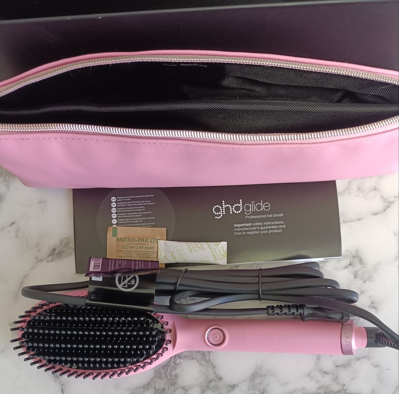 Ghd glide Pink - професійна електрична щітка для волосся, rosa glicine