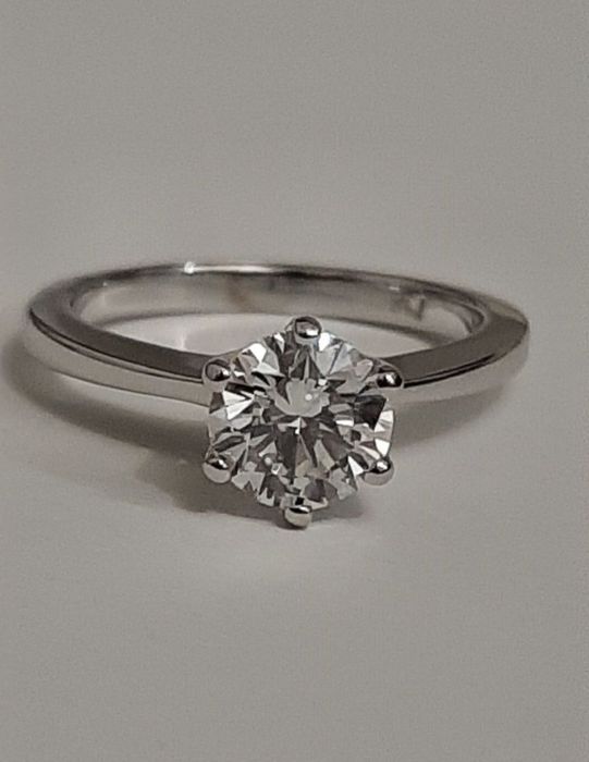 1.18ct G/SI2 натуральный бриллиант сертификат золотое кольцо.