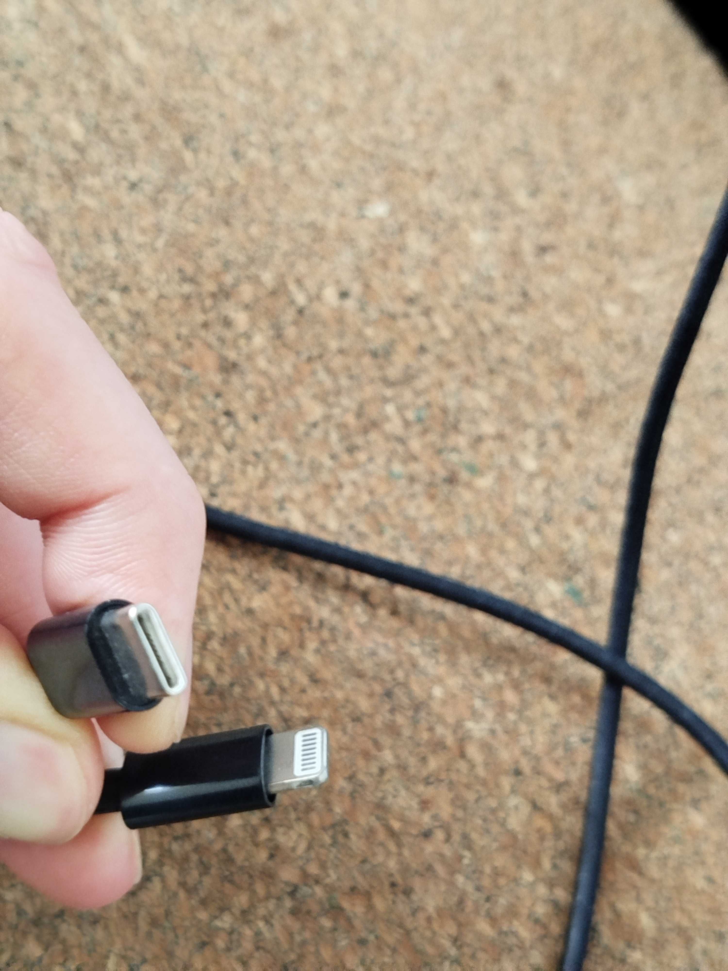 Kabel do ładowarki do Iphone czarny USB-C