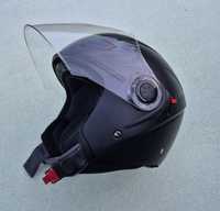 Kask motocyklowy otwarty NAXA Ecer 22-05 blenda czarny L 59-60cm 1200g