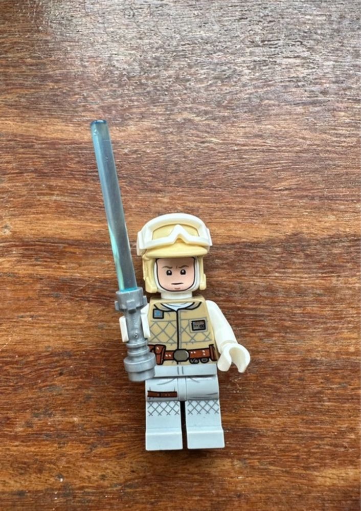Lego Star Wars original General Luke Skywalker  Hoth minifigura Novo