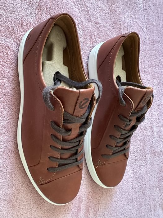 Ecco Cognac buty męskie kolor brązowy