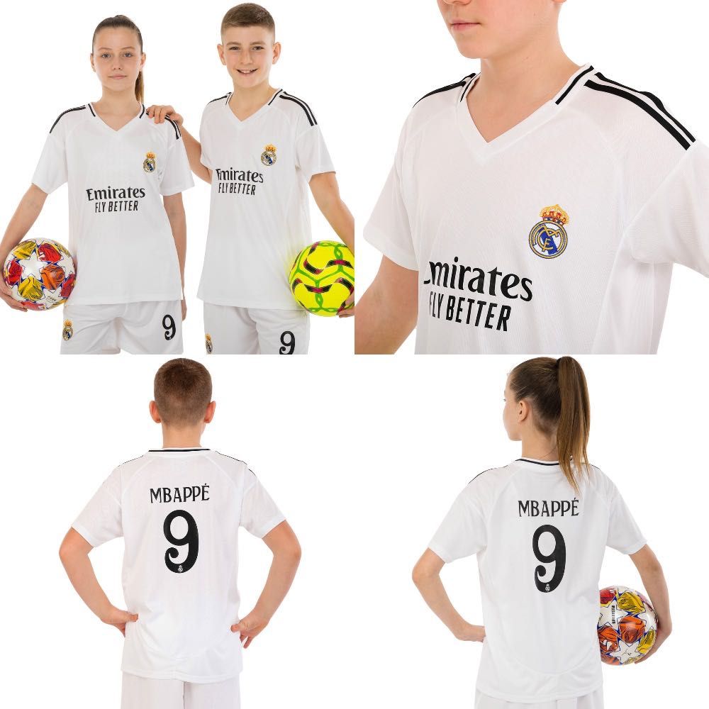 Форма футбольна Real Madrid BELLINGHAM, MBAPPE, VINI JR, 3 вида