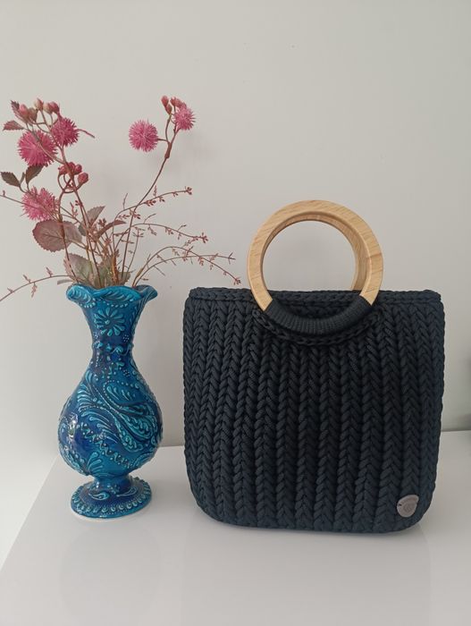 Ręcznie robiona na szydełku torebka Handmade