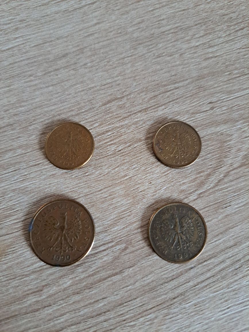 1 grosz 1991 2 grosze 1991 5 groszy 1990