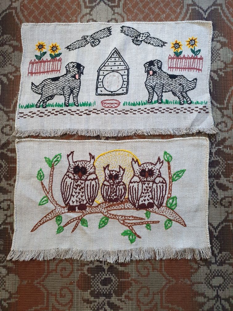 Makatka , rękodzieło , wyszywanki , różne wzory .