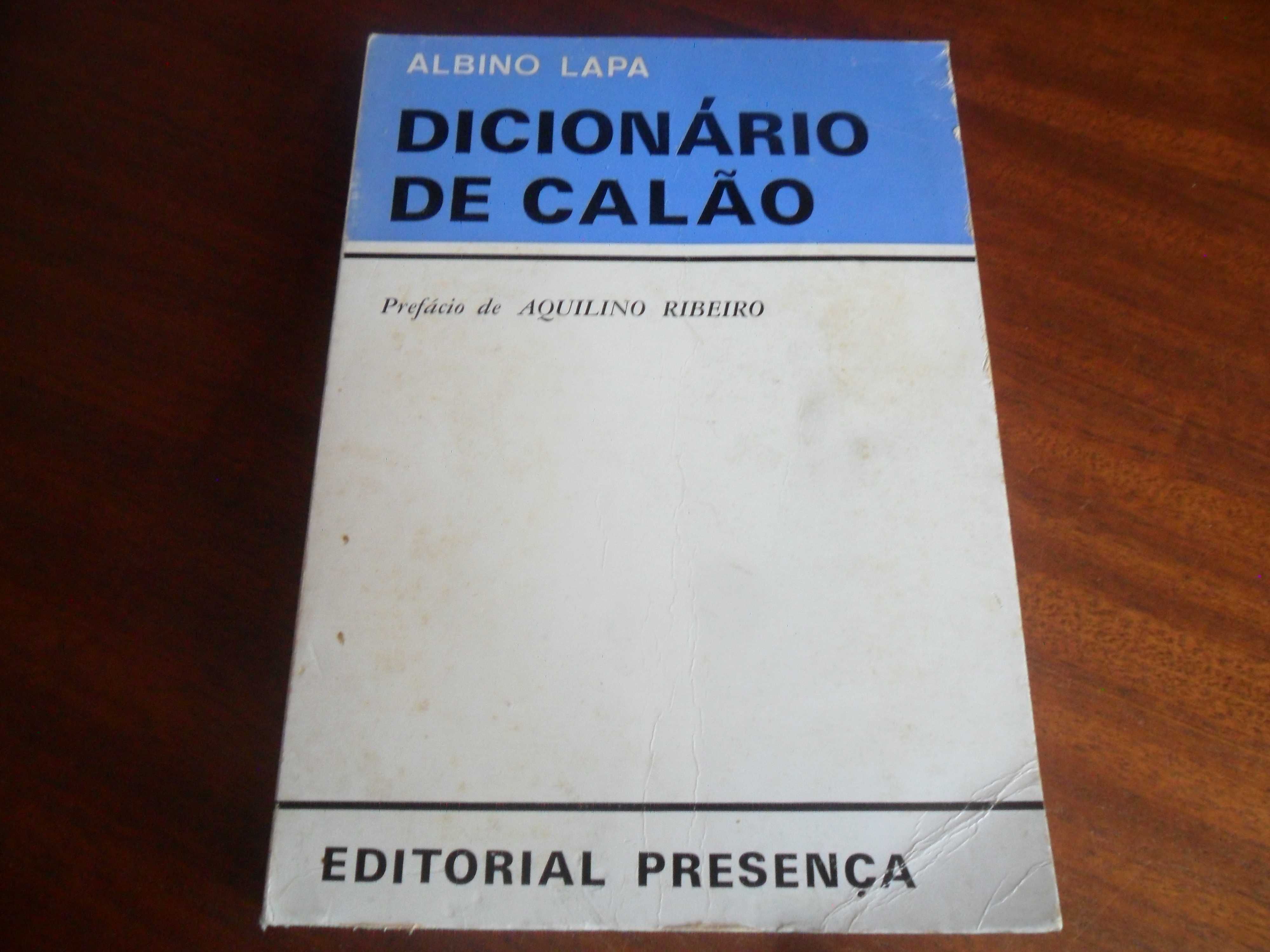 "DICIONÁRIO DE CALÃO" de Albino Lapa - 2ª Edição de 1974