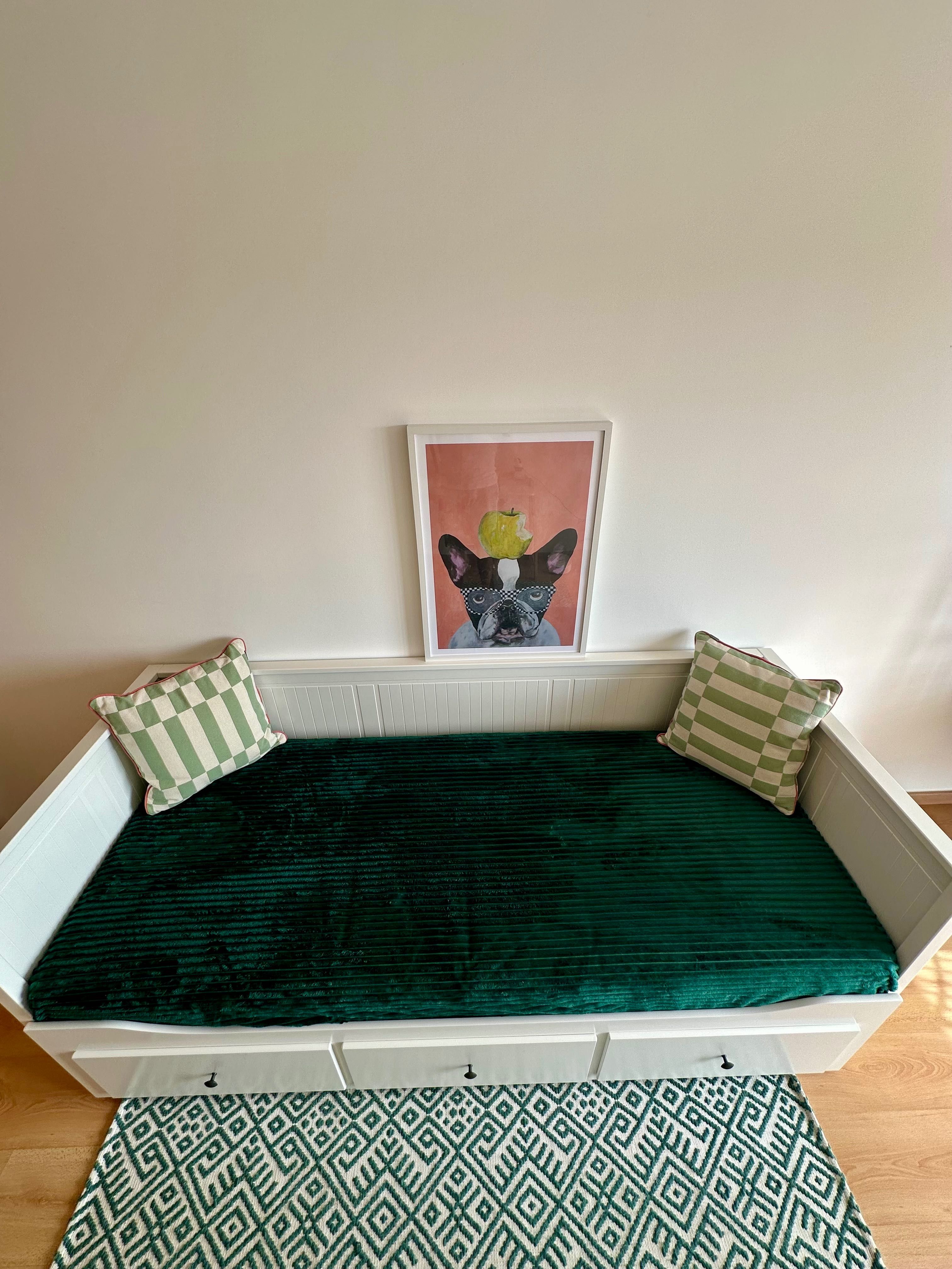 Cama indiv/dupla c/3 gav/2 colchões, branco/Ågotnes firme, 80x200 cm
