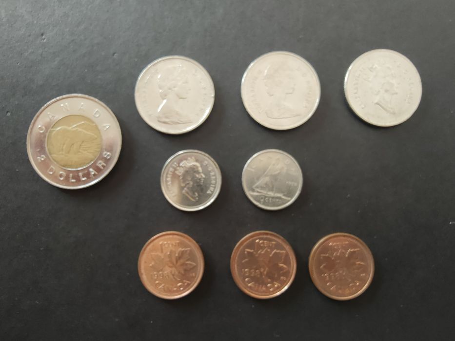 lote moedas Canadá dólar