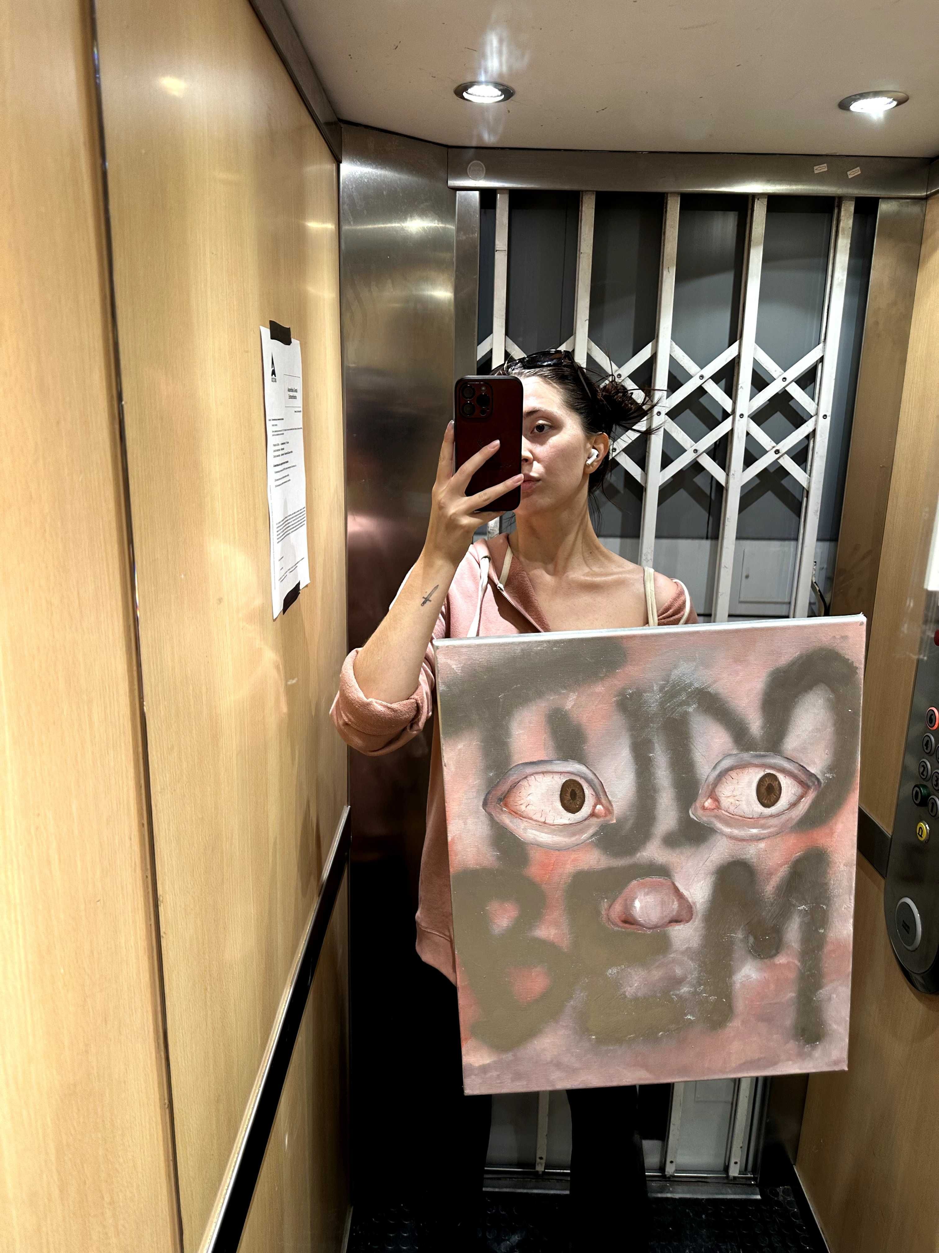 Obra de Arte Original – “Tudo Bem” – Óleo e Spray sobre Tela