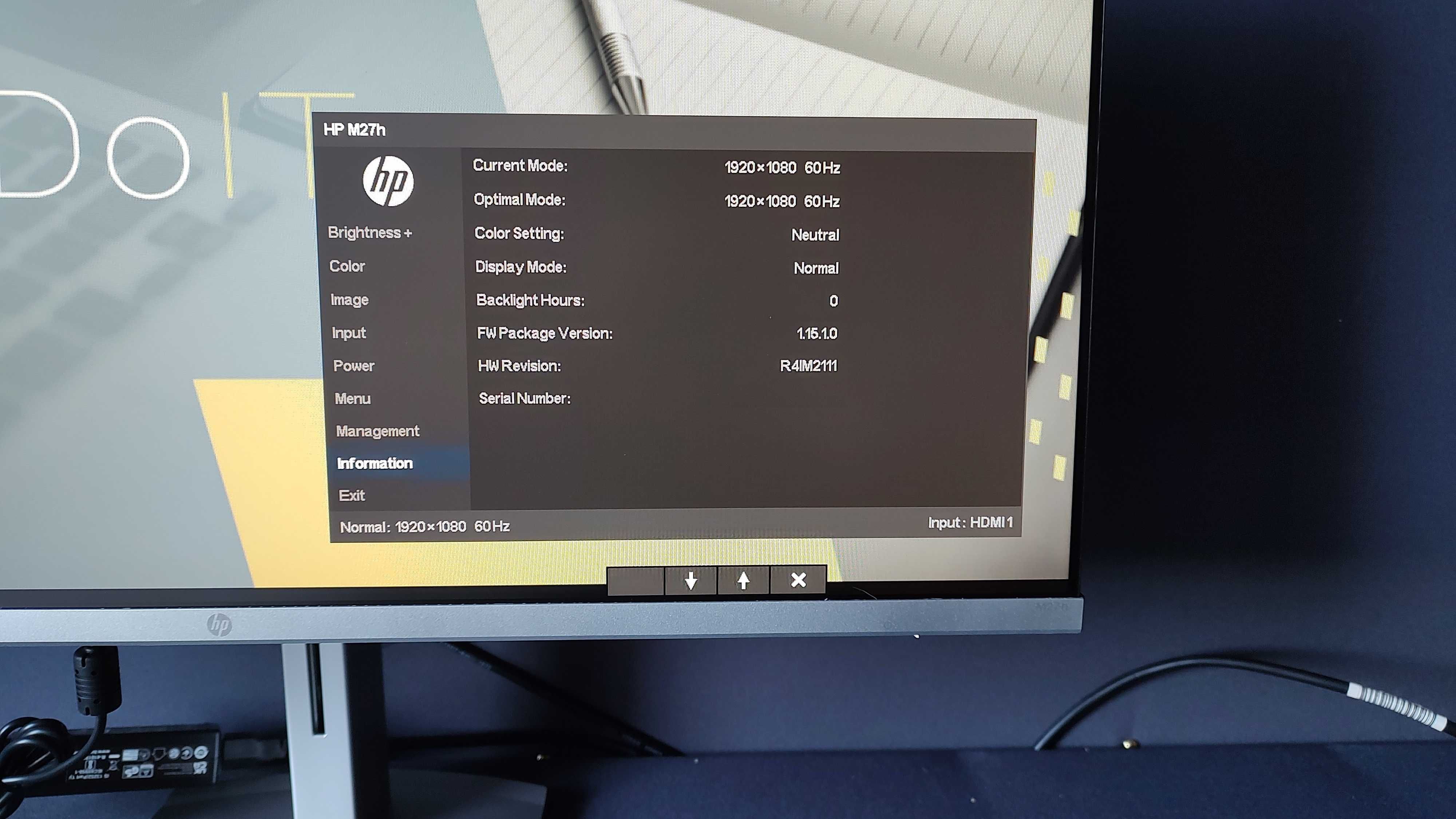 Monitor LED HP M27h