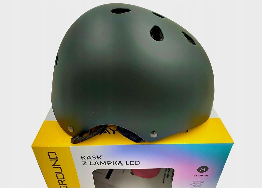 NOWY KASK  Lampka Led . Rozmiar M