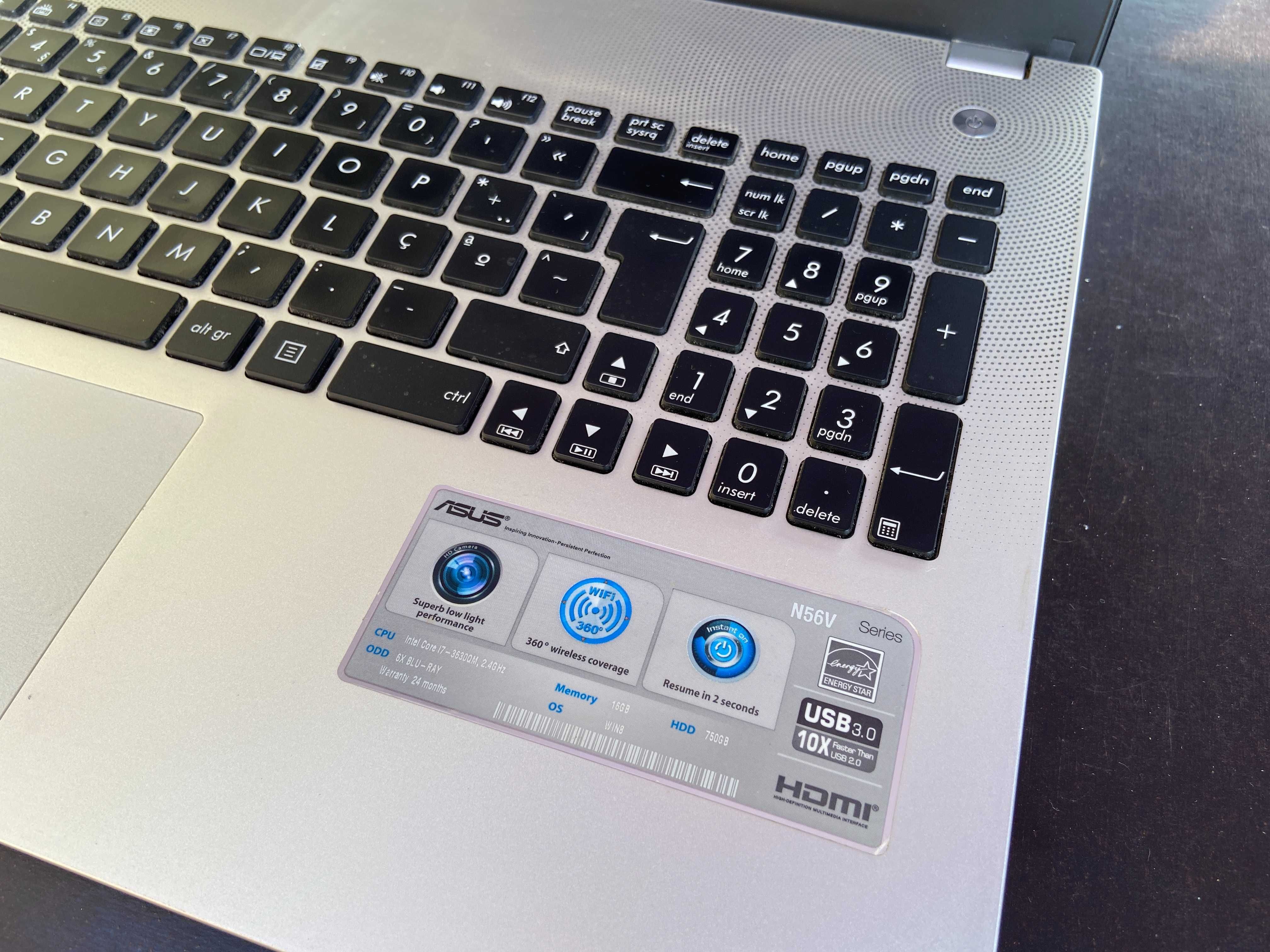 Computador portátil ASUS N56VZ
