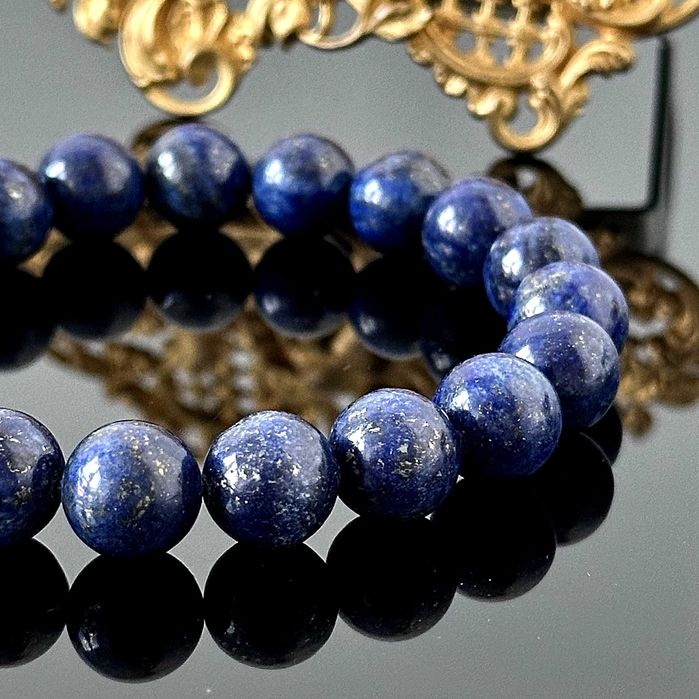 Bransoletka z naturalnym Lapis Lazuli z ok. 1980 roku z Londynu