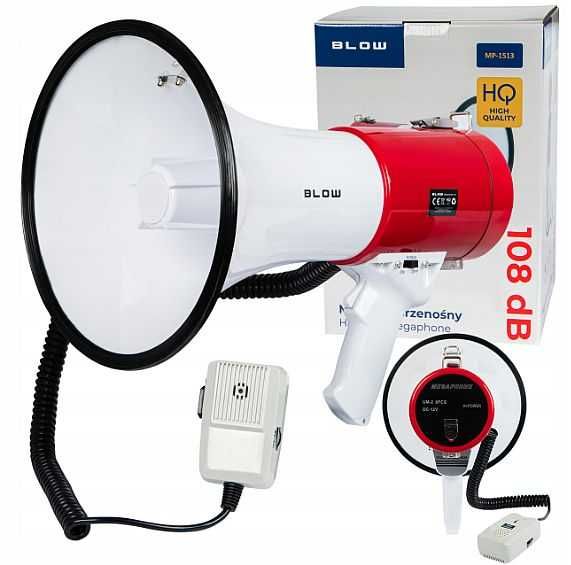 Megafon przenośny MP1513 30W 105 dB, mikrofon, syrena