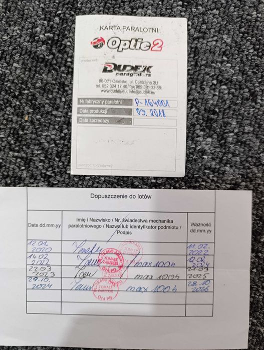 Paralotnia Dudek Optic 6
