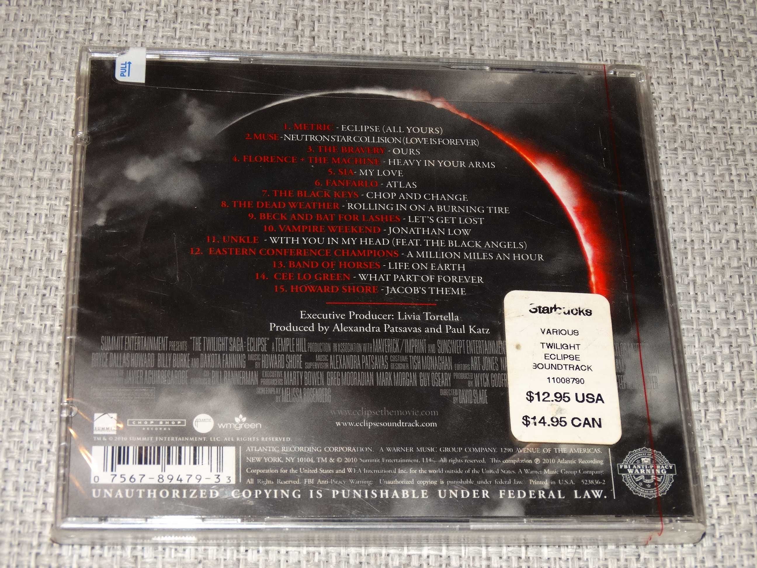 The Twilight Saga Eclipse CD Various Artists