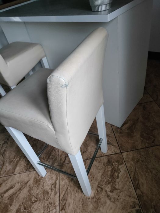 Hokery 2 szt. Ecru,butelkowa zieleń.