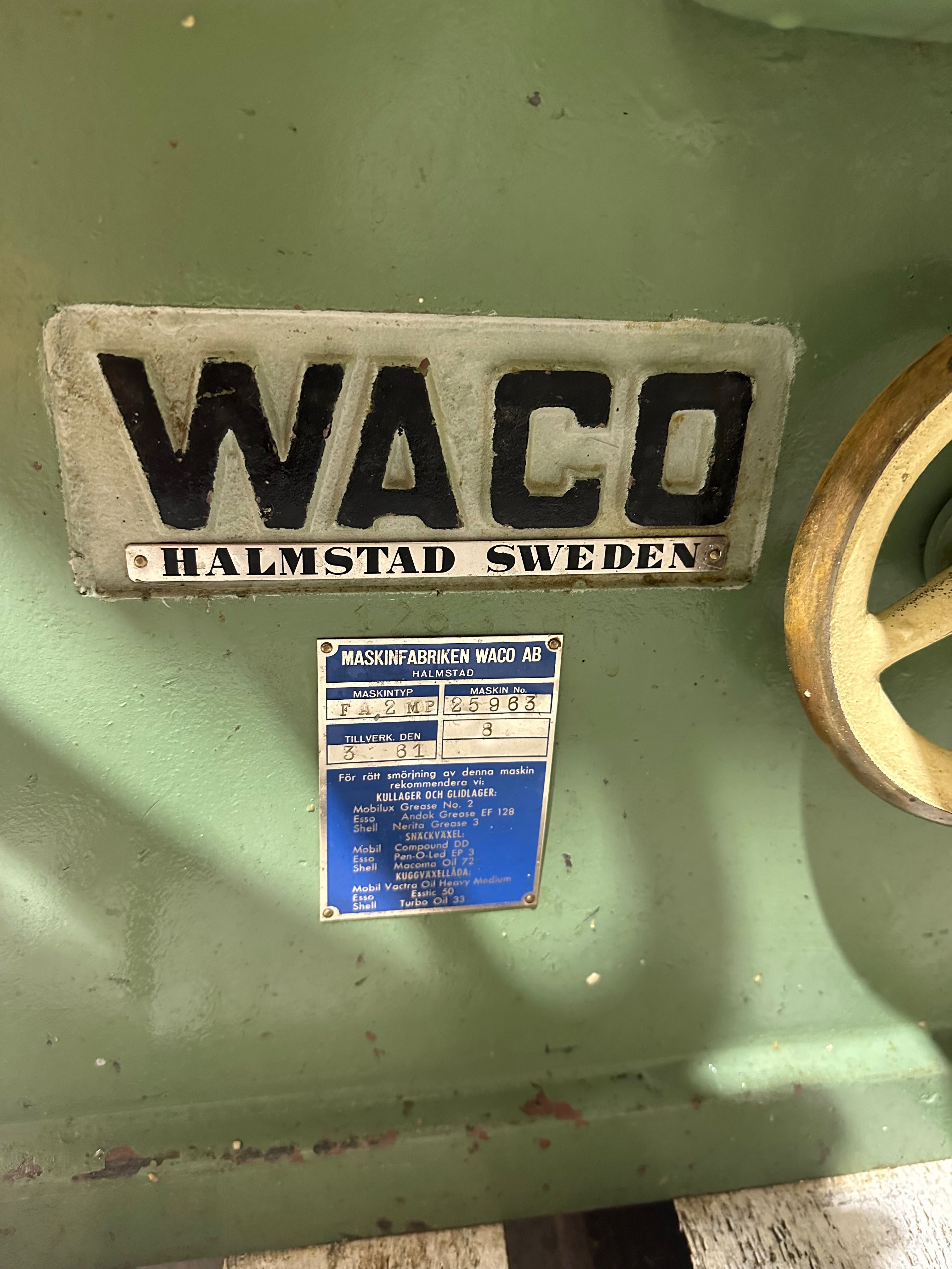 Frezarka dolnowrzecionowa Waco z posuwem i wózkiem bocznym