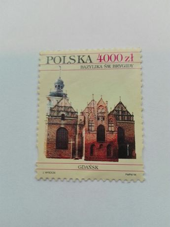 Znaczek Bazylika św. Brygidy Gdańsk 1994r.