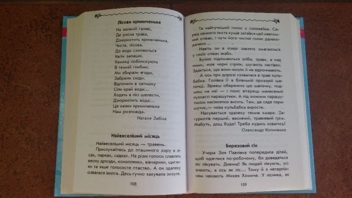 Книга Тематична хрестоматія 1-4 класи, б/у, 2011р.