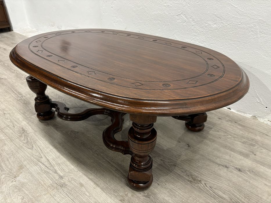 Duża solidna ława dębowa