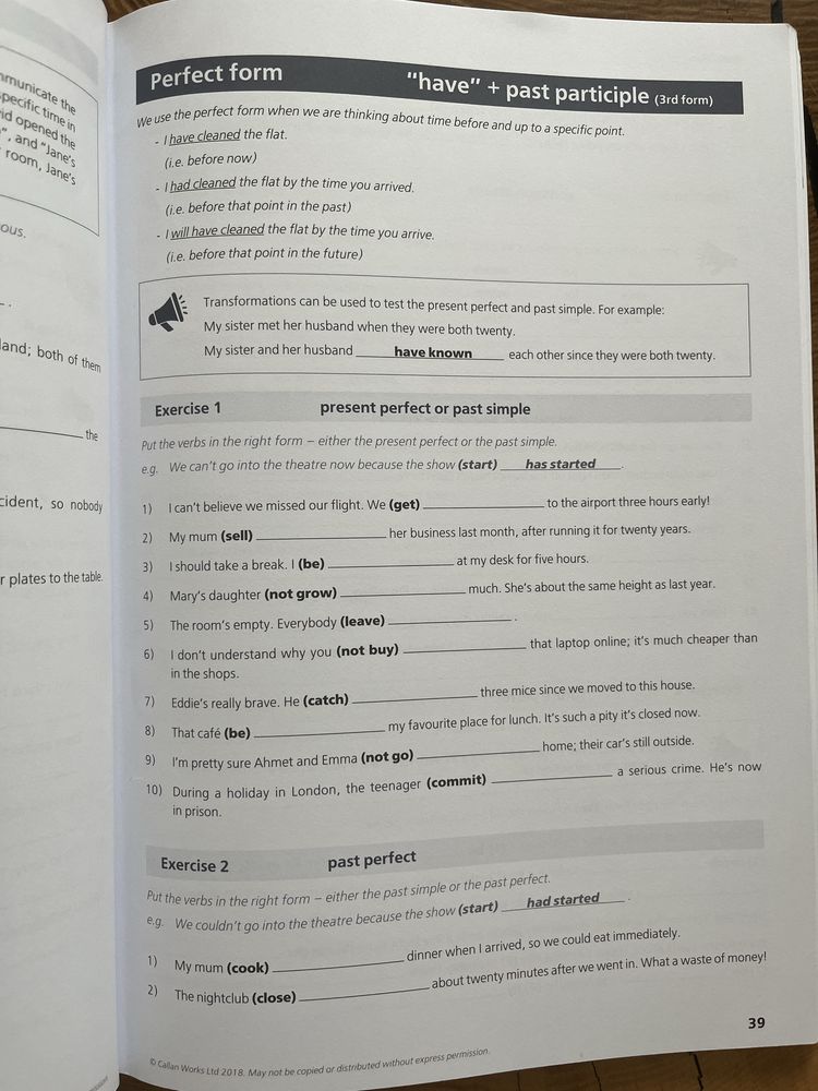 Callan Method B1- Student’s Grammar Workbook