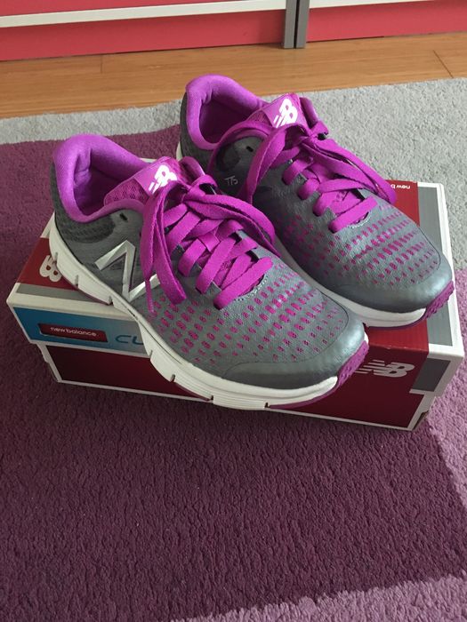 Buty sportowe do biegnia szaro-fioletowe New Balance rozm 37,5 USA 7