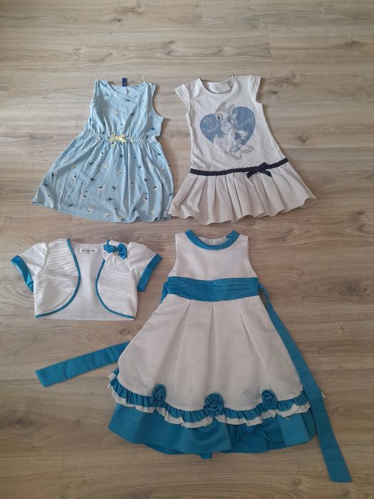 Zestaw paka ciuchów ubrań dla dziewczynk 122-128, 134