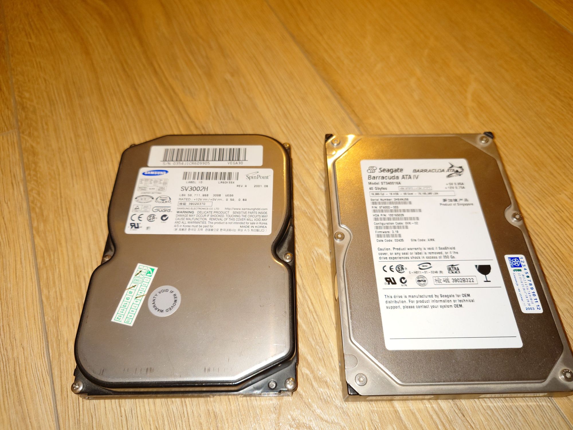 Dwa dyski HDD IDE ATA 30GB i 40GB bdb stan