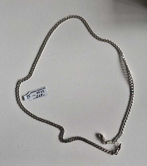 Srebrny łańcuszek, 55cm, 10.57g, próba 925, Basic, chain, biżuteria