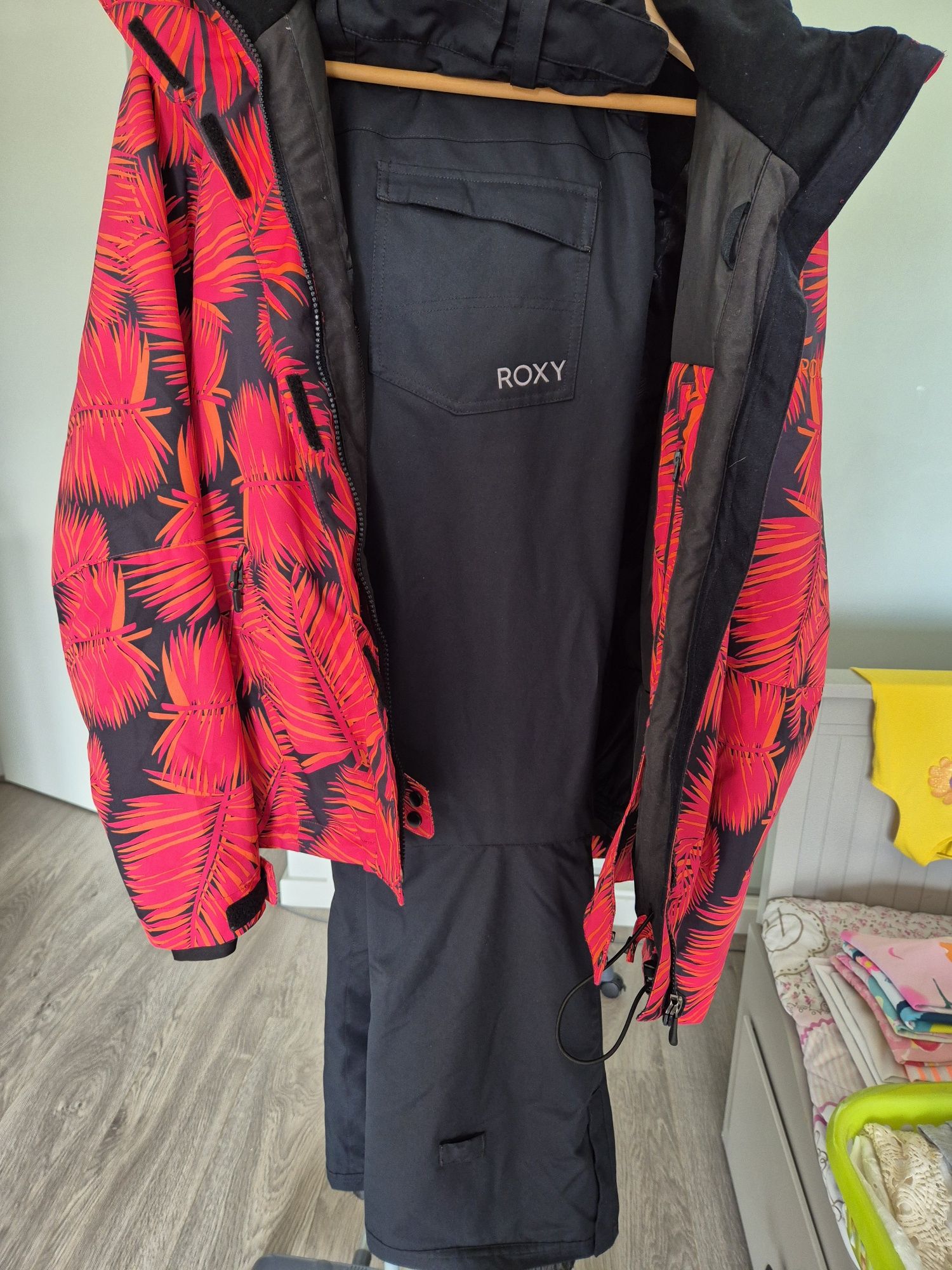 Roxy conjunto de neve casaco+calças