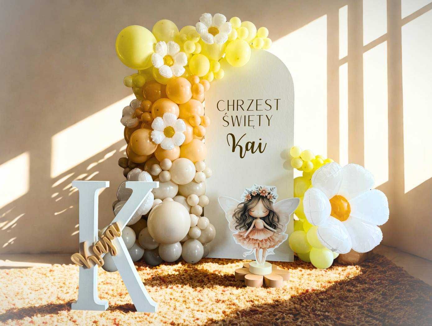 Ścianki balonowe  do zdjęć girlanda organiczna urodziny chrzest ślub