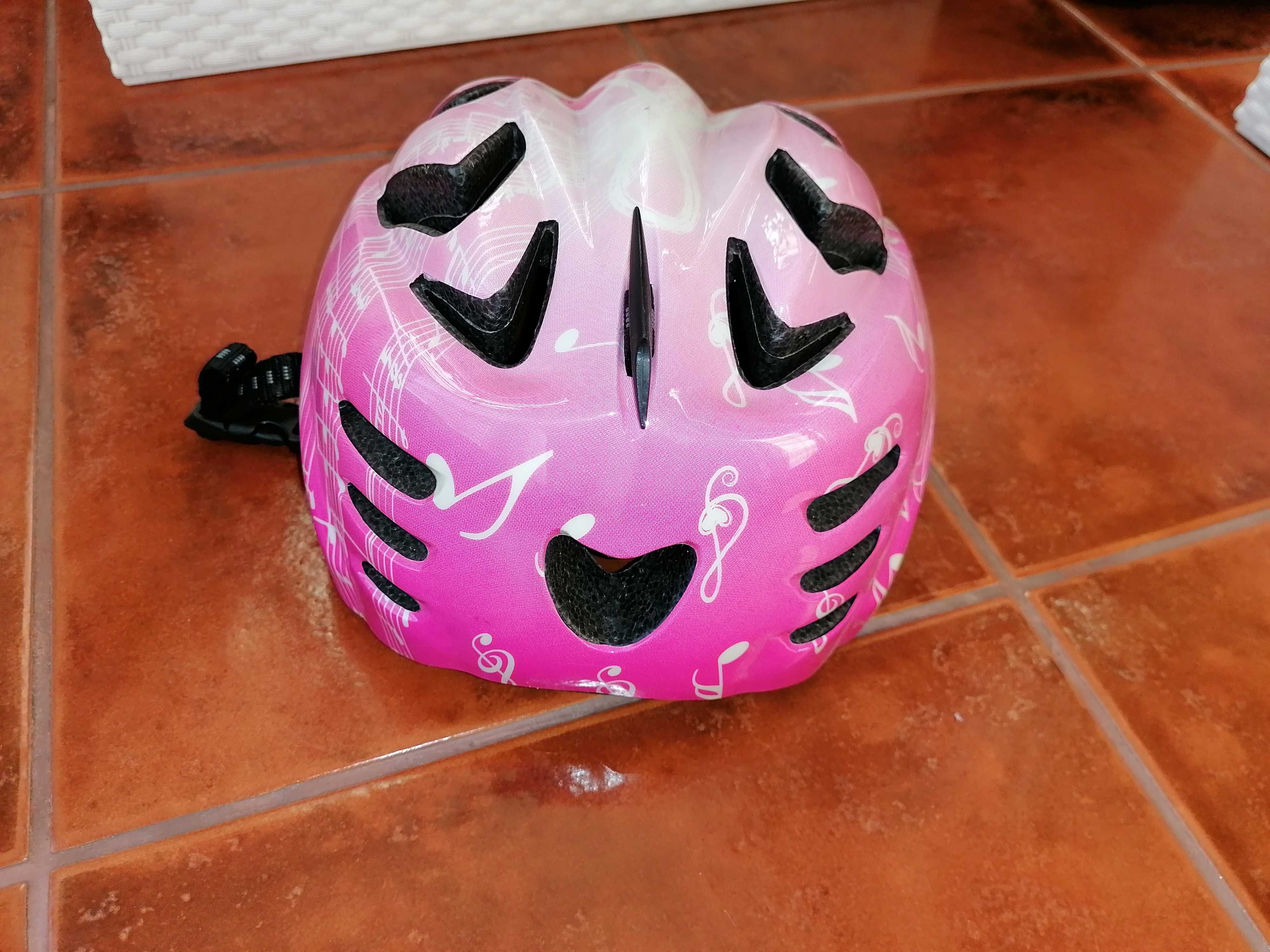 Kask rowerowy dziewczecy różowy regulowany
