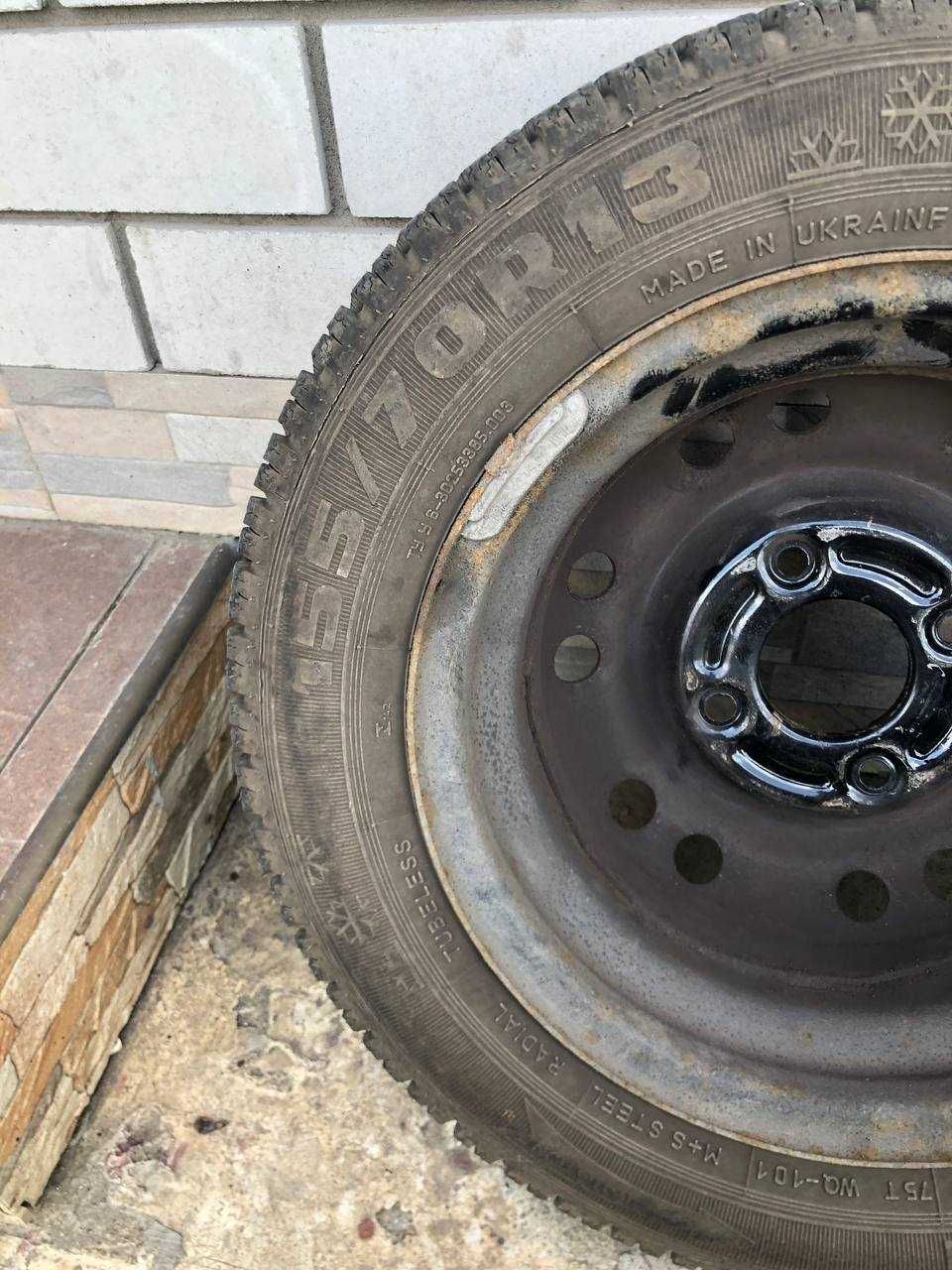 Диски с зимней резиной 155/70 R13 на Daewoo Matiz