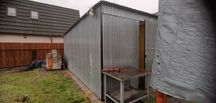 Garaż blaszany 3x6m duży, ocieplony, podłoga, regały, oświetlenie