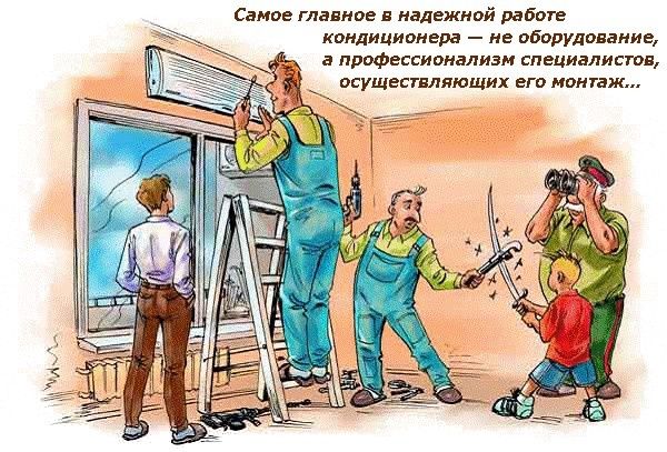 Установка кондиционера