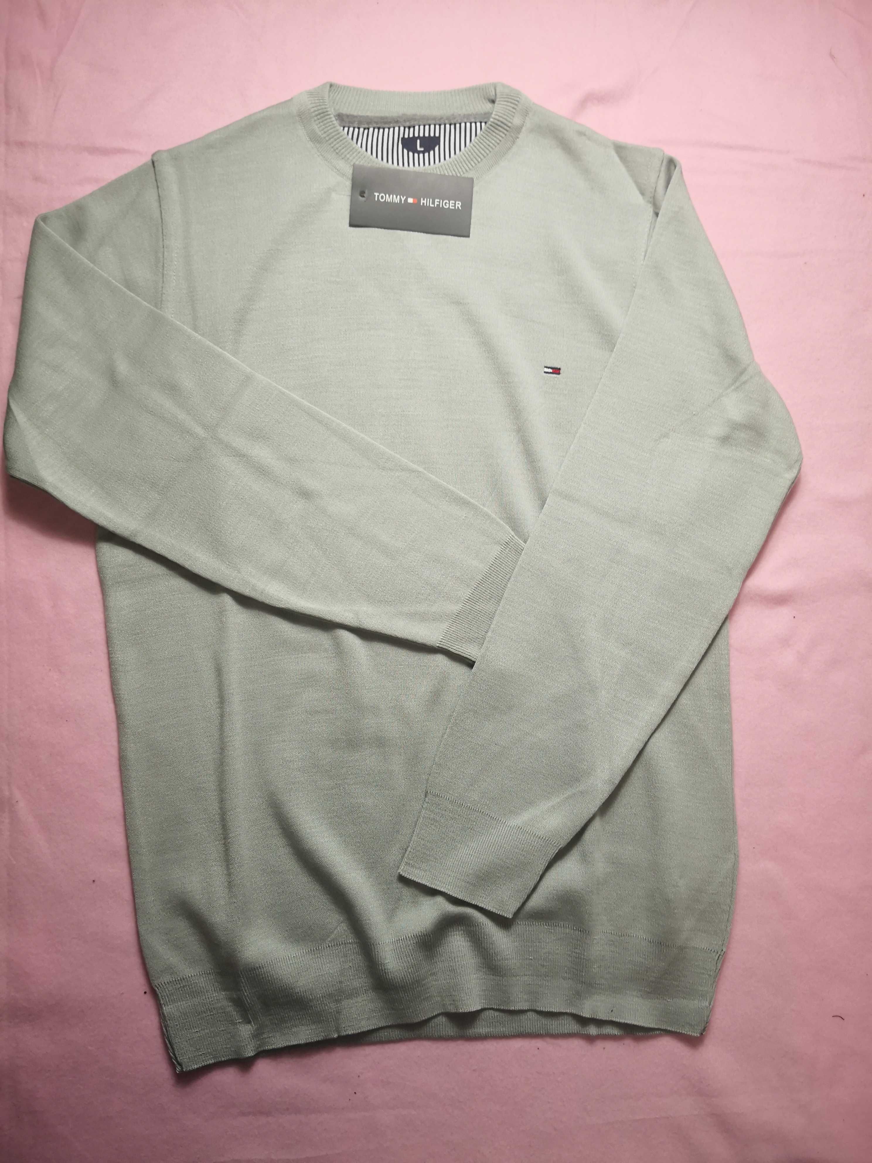 Sweter męski gładki Ralph Lauren Tommy Hilfiger swetry